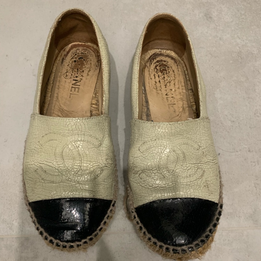 Chanel leather espadrilles size 37